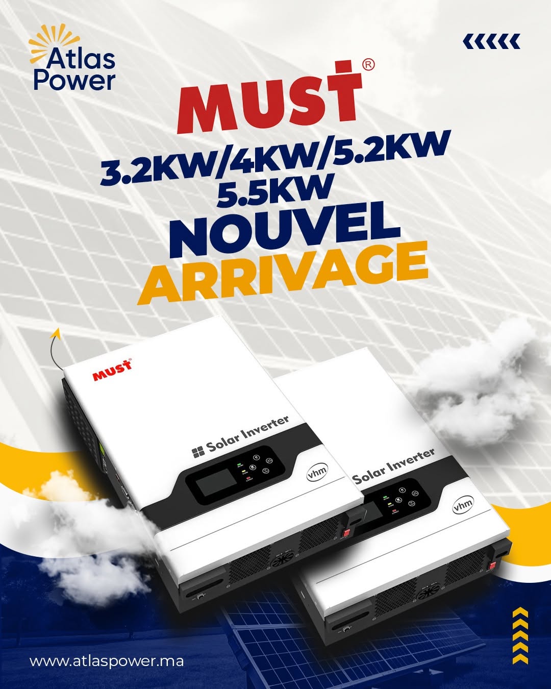 Onduleurs solaires MUST 3,2 kW à 5,5 kW
